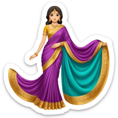 Sari with no human just the dress sticker