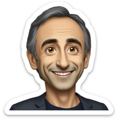Éric Zemmour avec un sourire malveillant sticker
