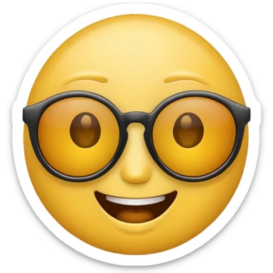 Emoji sunglasses impressed  sticker