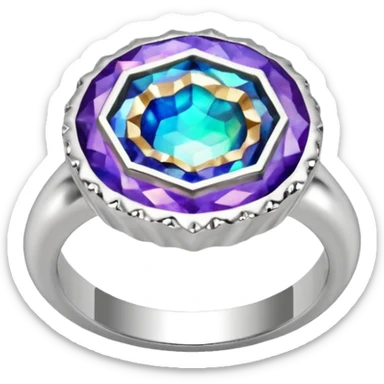 crystal geode ring sticker