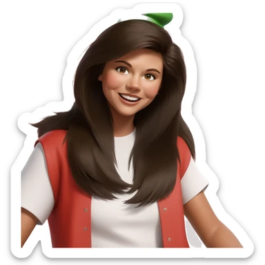 smiling girl in hat sticker
