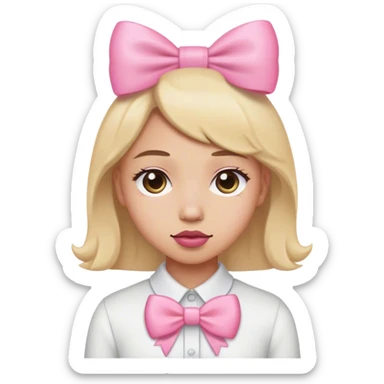 orque avec un petit noeud rose  sticker