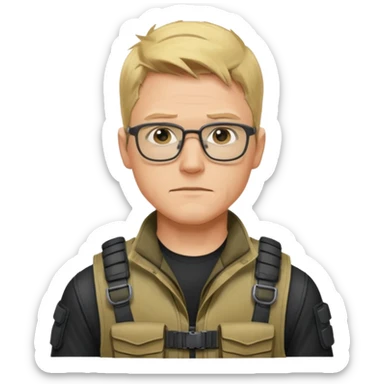 Hawkeye  Clint Barton with glasses 
 sticker