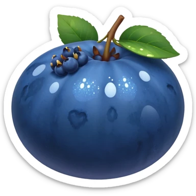 blueberries with shimmering glitter sticker