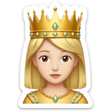 God with crown on sticker