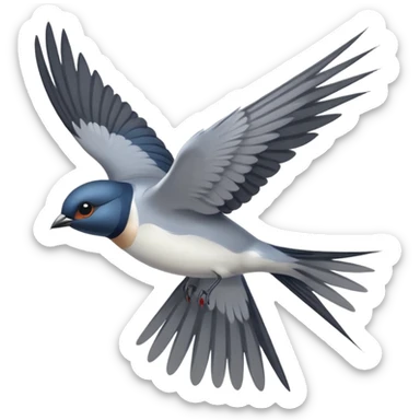 Swallow flight sticker