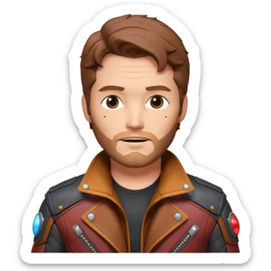star lord marvel character sticker