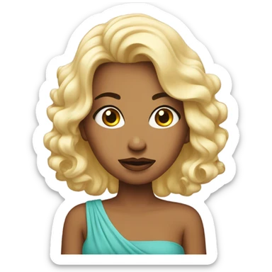 Diva rolls her eyes  sticker