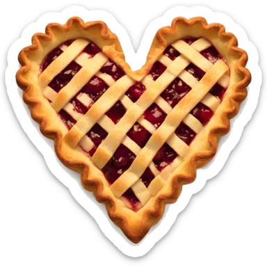 pie heart shape sticker
