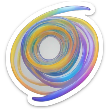 Spirale sphère translucide. Couleurs douces et vives. Détaillé et irisé. sticker