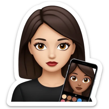 CHEVEUX UN PEU PLUS FONCER AVC DU MAQUILLAGE sticker