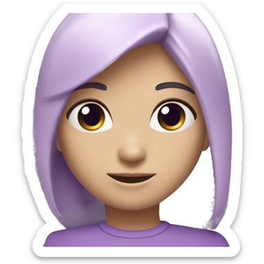 corazón simple de color morado clarito sticker