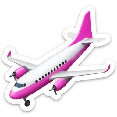 pink plane sticker