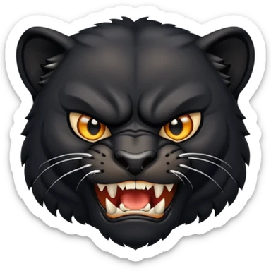 angry panther animal sticker