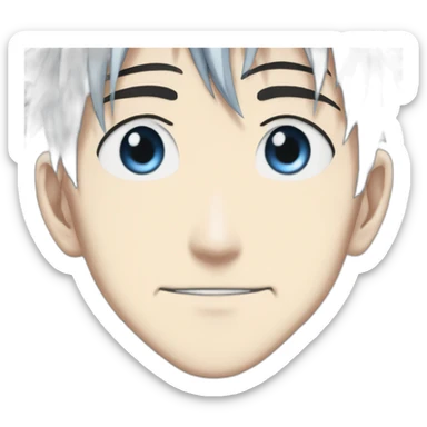 Gojo satoru from jujutsu kaisen blue eyes sticker