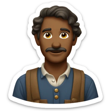 19th century worker from Tom Sawyer sticker