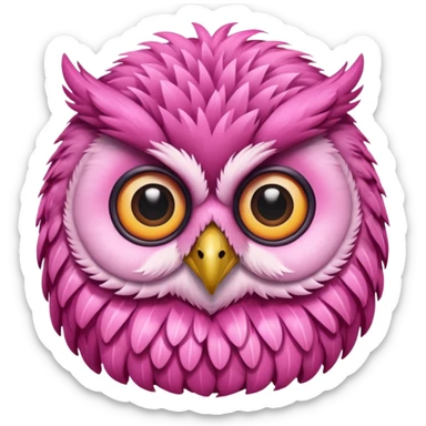 image of a pink owl sticker