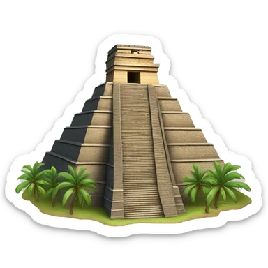 Mayan pyramid sticker
