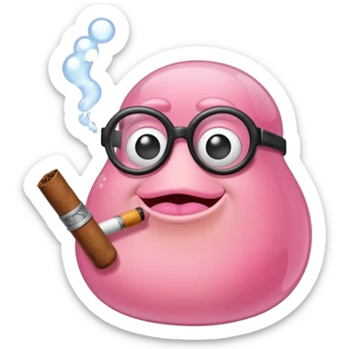 Bubble bass smoking weed sticker