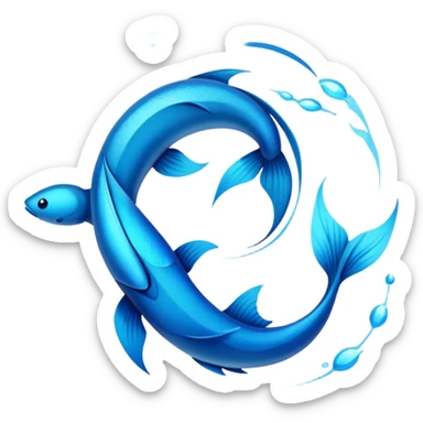The zodiac symbol Pisces sticker
