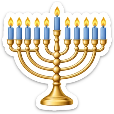 Menorah seven candlesticks sticker