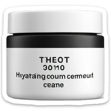 hydrating cream pot with label sticker