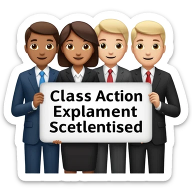 Class action settlements explain: When companies break the law or mislead customers, they are forced to pay settlements that money belongs to you.  sticker