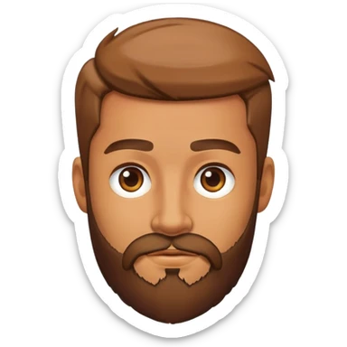 realistic male portrait with beard sticker