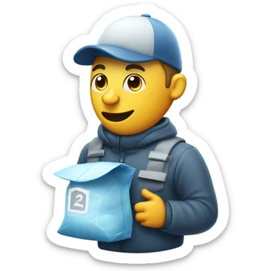 Frozen mailman sticker