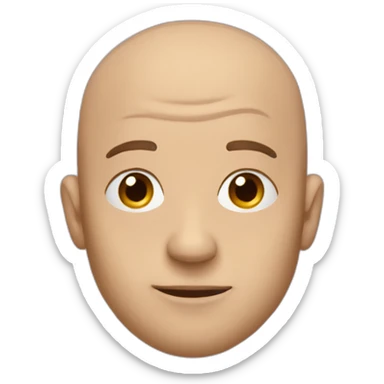 elon mush bald sticker