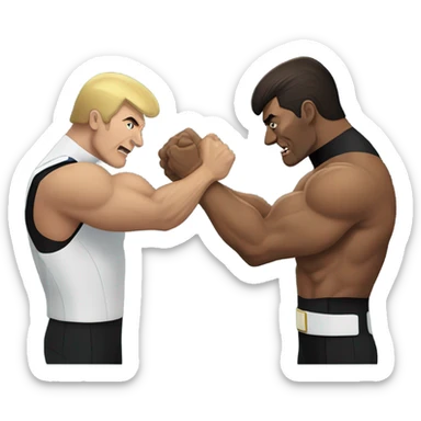 Star trek arm wrestli sticker