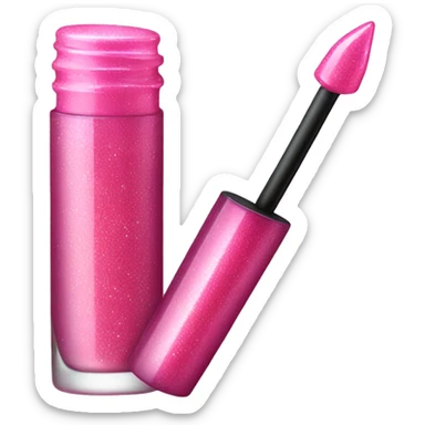 Pink sparkling lipgloss  sticker