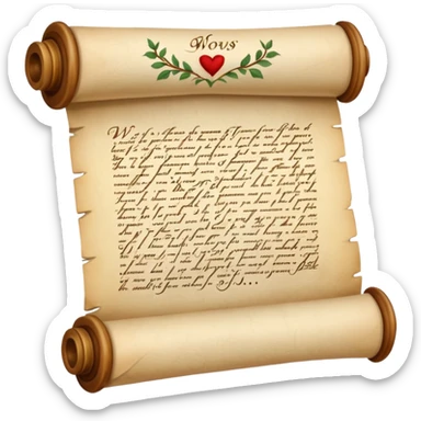 Marriage Vows (Scroll) sticker
