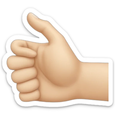 left pointer finger and thumb making L sticker