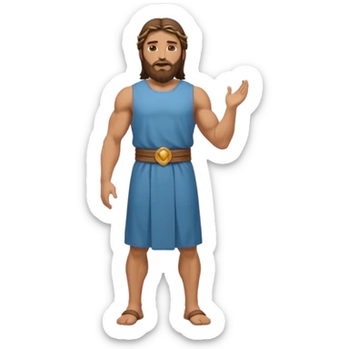 fullbody jesus christ jacked, sleeveless sticker