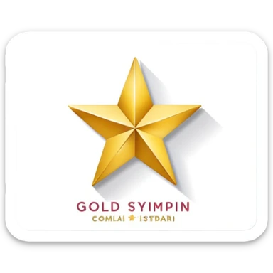 business card with a star symbol sticker