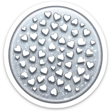 white glory glitter sticker