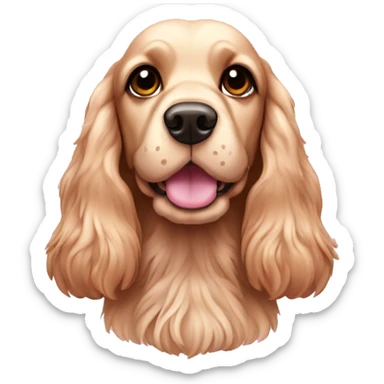 cocker spaniel with pink  sticker