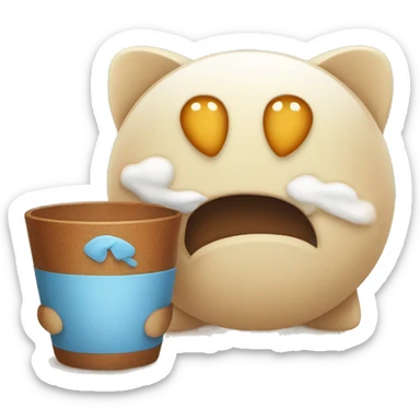 good morning with heart sticker