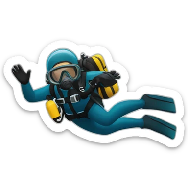diving scuba diver sticker