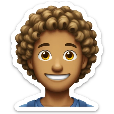 Make a one-piece character with a tanned complexion and curly hair  sticker