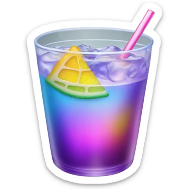 Iridescent drink sticker