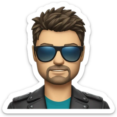 karl urban in sunglasses  sticker