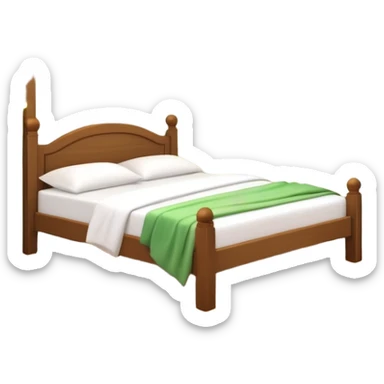 bed with fairy lights and green vines hanging from the ceiling sticker