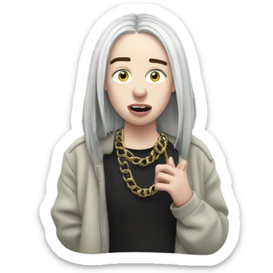 Billie Eilish singing  sticker