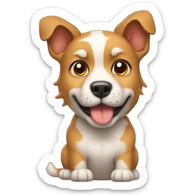 Un chien croisé avec un chat sticker