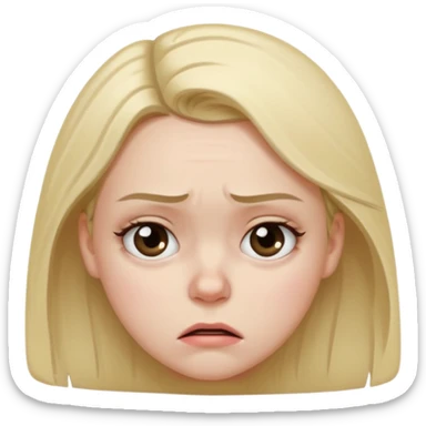 frustrated girl sticker