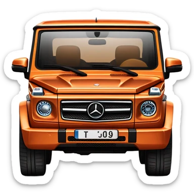 orange Mercedez g wagon  sticker