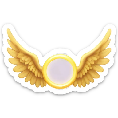 Angel wings and halo sticker