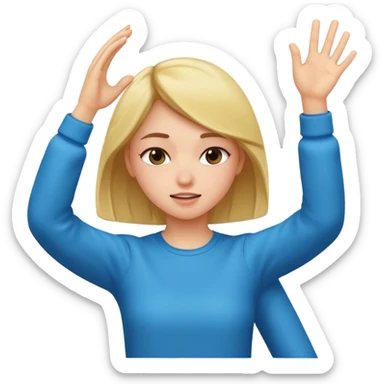 girl that’s doing dab sticker